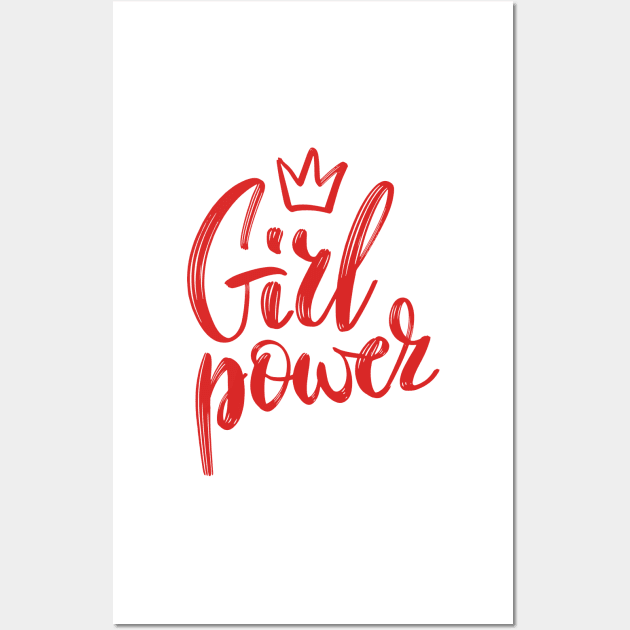 Girls Have the Power to Change the World Wall Art by Alihassan-Art